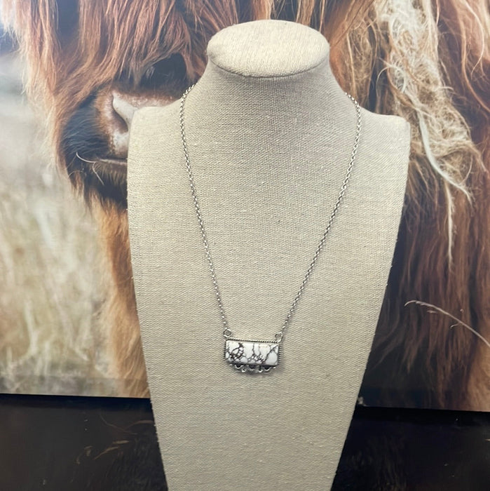 Handmade Sterling Silver Wild Horse Bar Necklaces