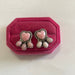 “Pink Bear Paw Earrings” Handmade Pink Conch and Sterling Silver Earrings Signed Nizhoni - Culture Kraze Marketplace.com