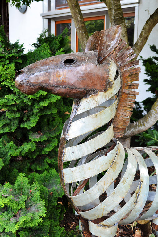5' Tall Zebra Recycled Metal Sculpture - Culture Kraze Marketplace.com
