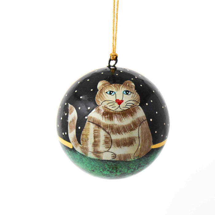 Handpainted Cat Ornaments, Set of 2 - Culture Kraze Marketplace.com