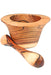 Hand Carved Wild Olive Wood Mortar & Pestle - Culture Kraze Marketplace.com