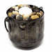 Hammered Metal Container with Round Handles - Croix des Bouquets - Culture Kraze Marketplace.com