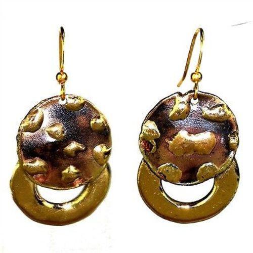 Make Your Mark Twice Brass Earrings - Culture Kraze Marketplace.com