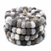 Hand Crafted Felt Ball Coasters from Nepal: 4-pack, Multicolor Greys - Global Groove (T) - Culture Kraze Marketplace.com