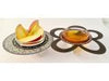 Dorit Judaica Combined Honey and Apple Dish with Glass Bowls - Floral Design - Culture Kraze Marketplace.com