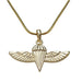 Rhodium Pendant Necklace, Paratrooper Emblem - Gold - Culture Kraze Marketplace.com