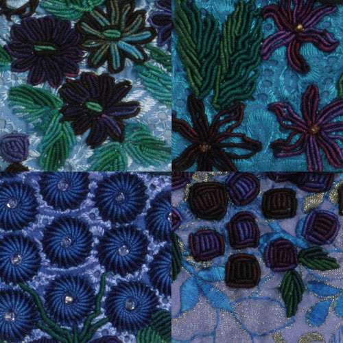 <center> Rococo Swatch w/ Various Blue Color Patterns </center>
