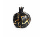 Decorative Ceramic Pomegranate - Black and Gold Streaks - Culture Kraze Marketplace.com