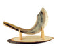 Oval Wood Shofar Stand with Kudu Tips Support - for Rams Horn Length 11-18" - Culture Kraze Marketplace.com