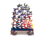 David Gerstein Birds in Flight Colorful Hanukkah Menorah Laser Cut Metal - Culture Kraze Marketplace.com