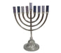Yair Emanuel Pewter Chanukah Menorah, Traditional Style – Silver and Gray - Culture Kraze Marketplace.com