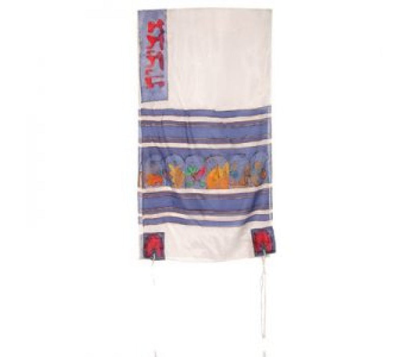 Yair Emanuel Hand Painted Silk Tallit Set - Twelve Tribes of Israel - Culture Kraze Marketplace.com