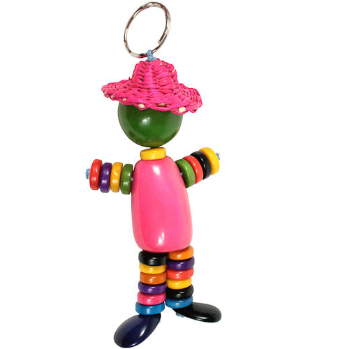 <center>Multi Color Tagua Doll Keychain</br>Handmade by artisans in Ecuador</center>