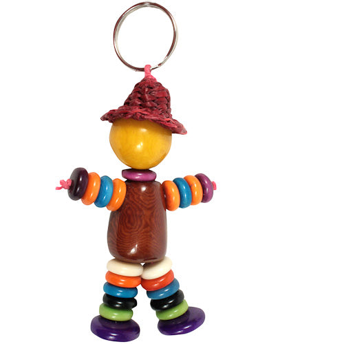 <center>Multi Color Tagua Doll Keychain</br>Handmade by artisans in Ecuador</center>