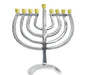 Graceful Hammered Branches Menorah with Glittering Gold Cups - 12.5 Inches - Culture Kraze Marketplace.com
