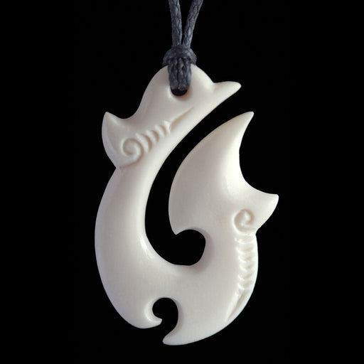 Engraved Matau, handcrafted bone pendant - Culture Kraze Marketplace.com