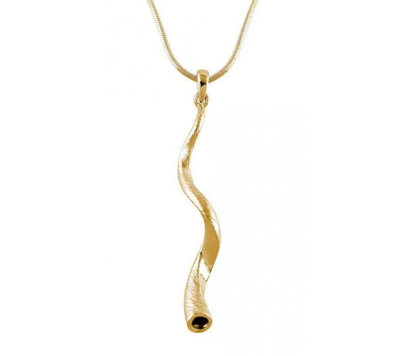 Gold Yemenite Shofar Necklace Pendant Rhodium Plated - Culture Kraze Marketplace.com