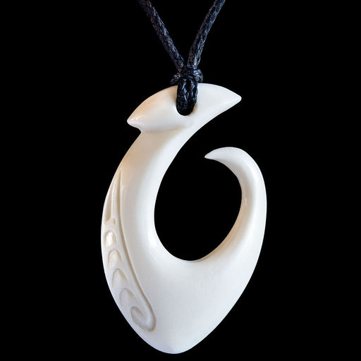 Medium Matau, handcrafted bone pendant - Culture Kraze Marketplace.com