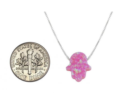 aJudaica Pink Opal Hamsa Hand Necklace - Culture Kraze Marketplace.com