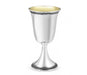 Sterling Silver Shabbat Kiddush Goblet with Plate - Loop Ribbon Design - Culture Kraze Marketplace.com