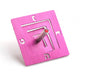 Adi Sidler Square Spiral Chanukah Dreidel Brushed Aluminum - Pink - Culture Kraze Marketplace.com