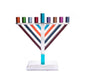 Yair Emanuel Chabad Chanukah Menorah, Multicolored - 7 Inches High - Culture Kraze Marketplace.com