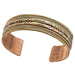 Copper and Brass Cuff Bracelet: Healing Braid - DZI (J) - Culture Kraze Marketplace.com
