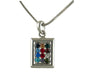 Rhodium Pendant Necklace - Colorful Twelve Tribes Breastplate - Culture Kraze Marketplace.com