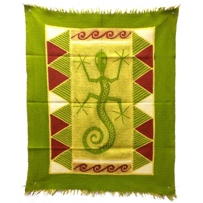 Gecko Batik in Green/Yellow/Red - Tonga Textiles - Culture Kraze Marketplace.com