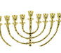 Tall Gold Color Classic Chanukah Menorah - 16 Inches - Culture Kraze Marketplace.com