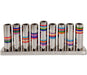Yair Emanuel Hammered Nickel Hanukkah Menorah - Decorative Tube Candle Holders - Culture Kraze Marketplace.com