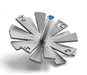 Adi Sidler Brushed Aluminum Chanukah Dreidel, Flying Petals Design - Silver - Culture Kraze Marketplace.com