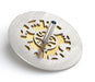 Adi Sidler Two Tone Chanukah Dreidel and Stand, Cutout Jerusalem Design - Gold - Culture Kraze Marketplace.com