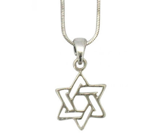 Rhodium Pendant Necklace - Star of David - Culture Kraze Marketplace.com