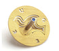 Adi Sidler Brushed Aluminum Chanukah Dreidel, Dove of Peace - Gold - Culture Kraze Marketplace.com