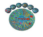 Yair Emanuel Hand Painted Seder Plate with Six Bowls - Seven Species - Culture Kraze Marketplace.com