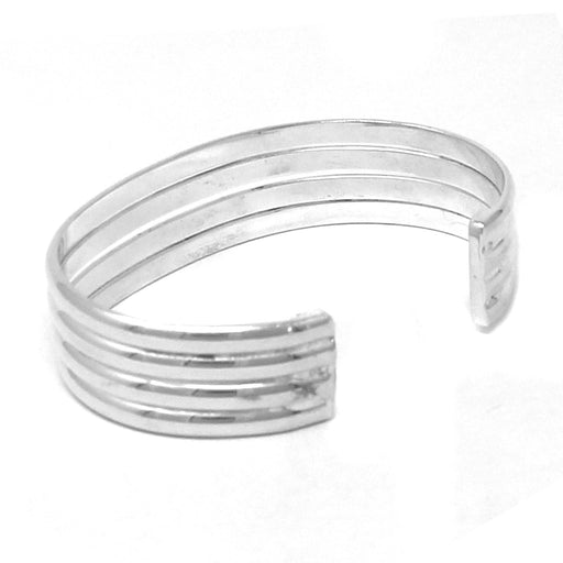 Alpaca Silver Overlay Cuff Bracelet - Four Bar Design - Culture Kraze Marketplace.com