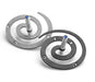 Adi Sidler Double Spiral Chanukah Dreidel, Brushed Aluminum - Black and Silver - Culture Kraze Marketplace.com