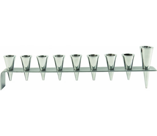 Yair Emanuel Anodized Aluminum Cones Hanukkah Menorah - Silver - Culture Kraze Marketplace.com