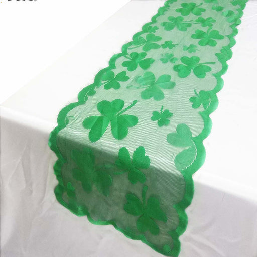 Shamrock Table Runner Green Doily Irish St. Patty Day's Table Textiles - Culture Kraze Marketplace.com