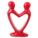 Handcrafted Soapstone Lover's Heart Sculpture in Red - Smolart - Culture Kraze Marketplace.com