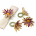 Purple Daisy Napkin Rings Set of Four - Culture Kraze Marketplace.com