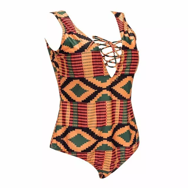 African Kente Print Swim Suits - Culture Kraze Marketplace.com
