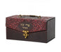 Faux Leather Decorated Brown Chest Etrog Box with Clasp lock - Hebrew wording - Culture Kraze Marketplace.com