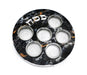 Pesach Passover Seder Plate with Six Glass Bowls - Black Gold Marble Design - Culture Kraze Marketplace.com