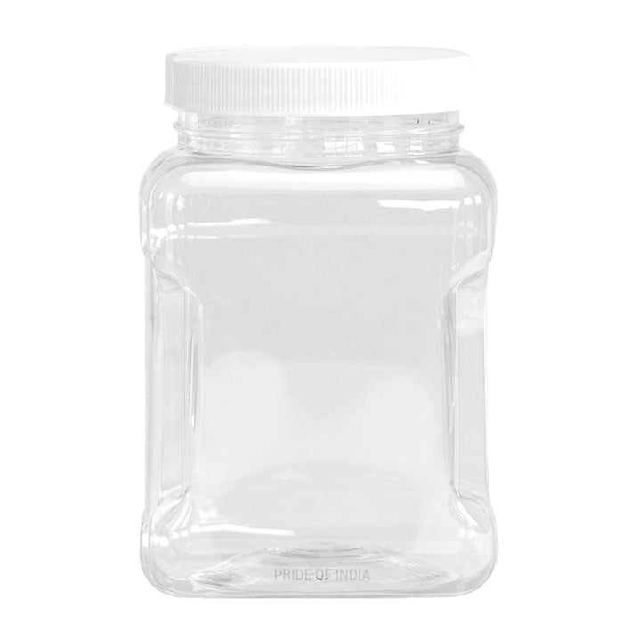 Clear PET Plastic Grip Dry/Liquid Food Storage Jars w/ Caps (Food Grade - BPA Free)-3