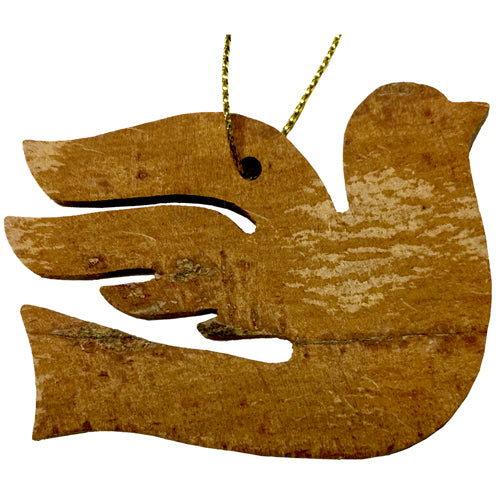 <center>Peace Dove Ornament made from Cinnamon Bark crafted by Artisans in Vietnam <br /> Measures 1 3/4&rdquo; high x 2 7/8&rdquo; wide x 1/8&rdquo; deep</center>