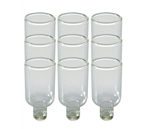 Set of Nine Glass Inserts for Oil Lighting Chanukah Menorah, Small - Total Height 1.7" - Culture Kraze Marketplace.com