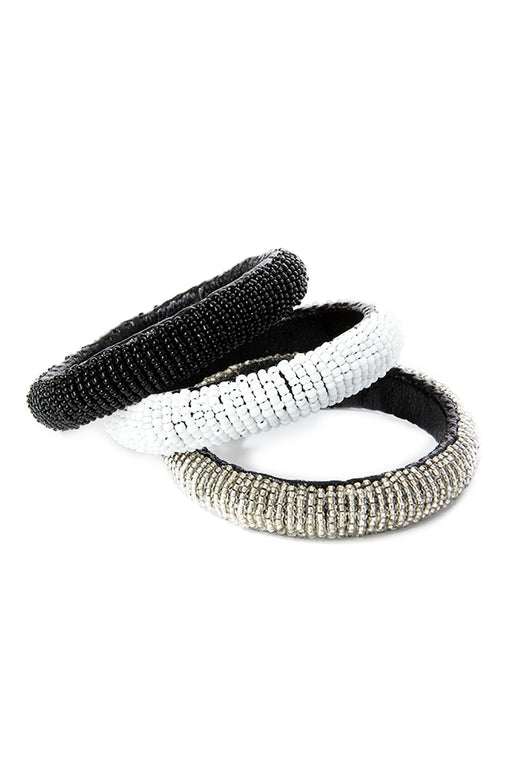 White Beaded Leather Bracelet from Kenya - Culture Kraze Marketplace.com
