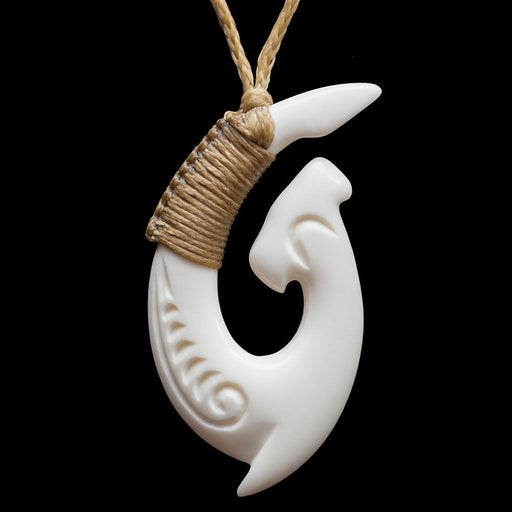 Bound Hammerhead Shark Matau, handcrafted bone pendant - Culture Kraze Marketplace.com